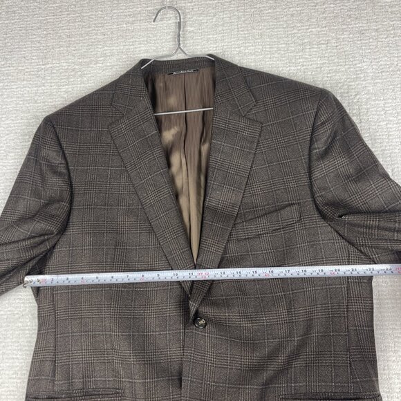 Jack Victor Loro Piana 100% Cashmere Blazer Sport Jacket Plaid 44R Read* - Picture 12 of 16